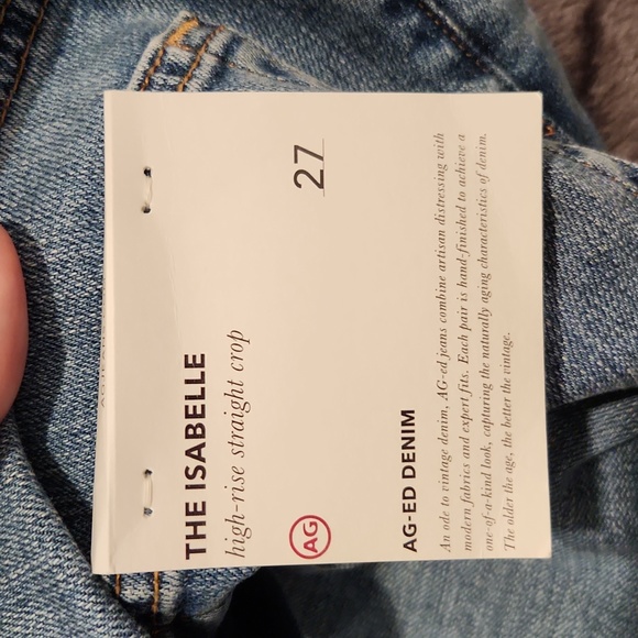 AG "the Isabelle" high rise straight crop jeans size 27, new with tags! - Picture 10 of 16